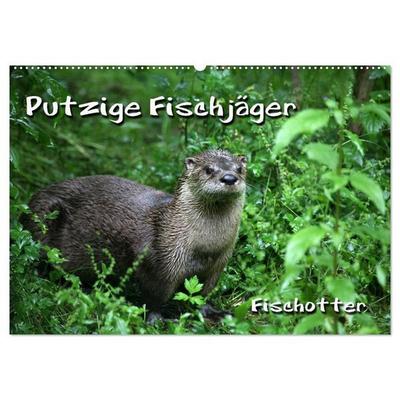 Putzige Fischjäger (Wandkalender 2026 DIN A2 quer), CALVENDO Monatskalender