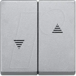 EL SM 435560 - System M, Wippe, Rollladenschalter, aluminium, edelmatt