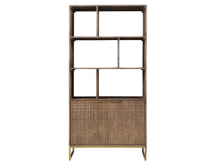 WOLF MÖBEL Ablageregal BURSA Regal mit 2 Türen / 6 Ablagen / 1 Einlegeboden, 90x40x180, BURSA Regal mit 2 Türen / 6 Ablagen / 1 Einlegeboden