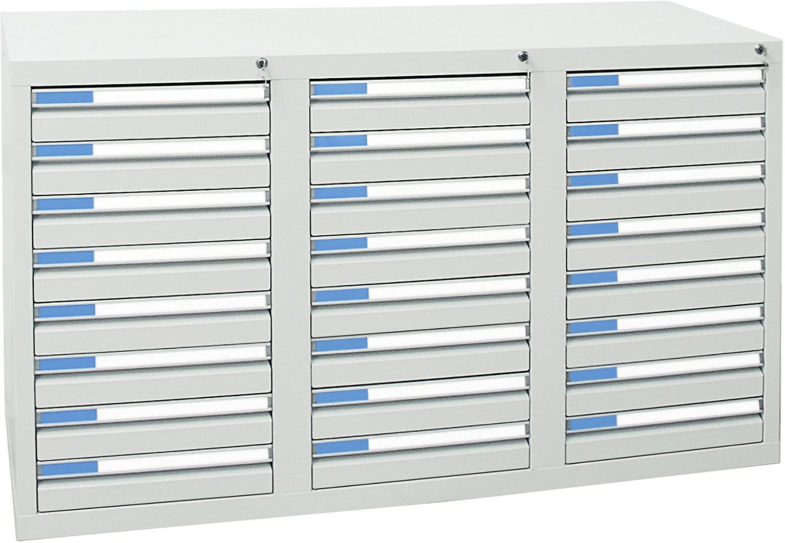Stumpf Schubladenschrank Serie ESTA, 24 Schubladen lichtgrau (24x100mm) ; Stumpf Metall (7603107)