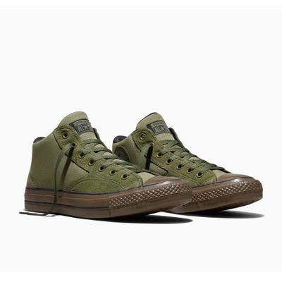 Sneaker CONVERSE "CHUCK TAYLOR ALL STAR MALDEN STREET SUEDE", Herren, Gr. 44, Synthetik, grün (utility, schwarz, braun), Leder, Textil, Schuhe Sneaker, aus wasserdichtem, unempfindlechem Tectuff Material