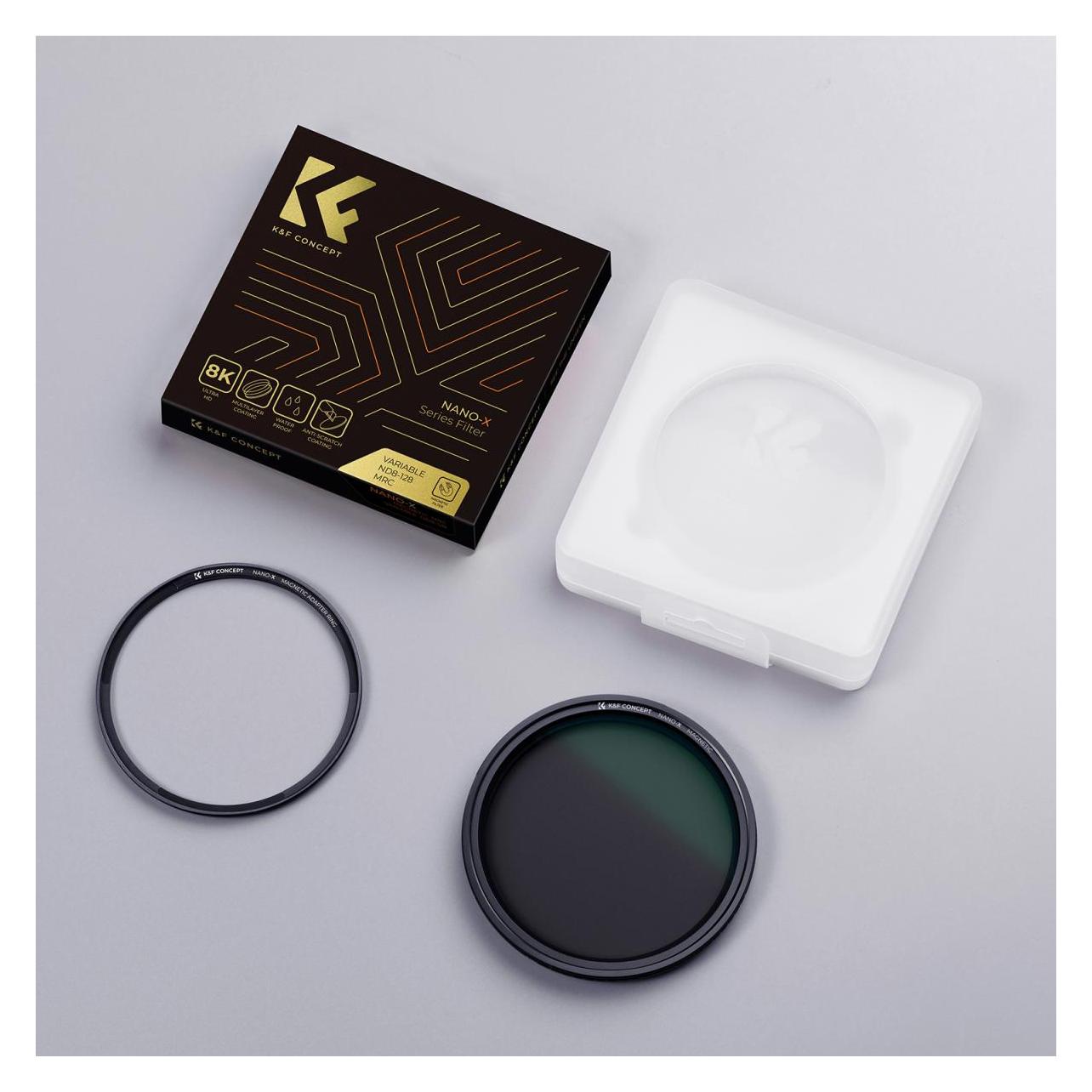 K&F Concept Concept Variabel ND Filter ND8-128 Nano X Magnetic 58mm (58 mm, ND- / Graufilter) (KF01.1976)