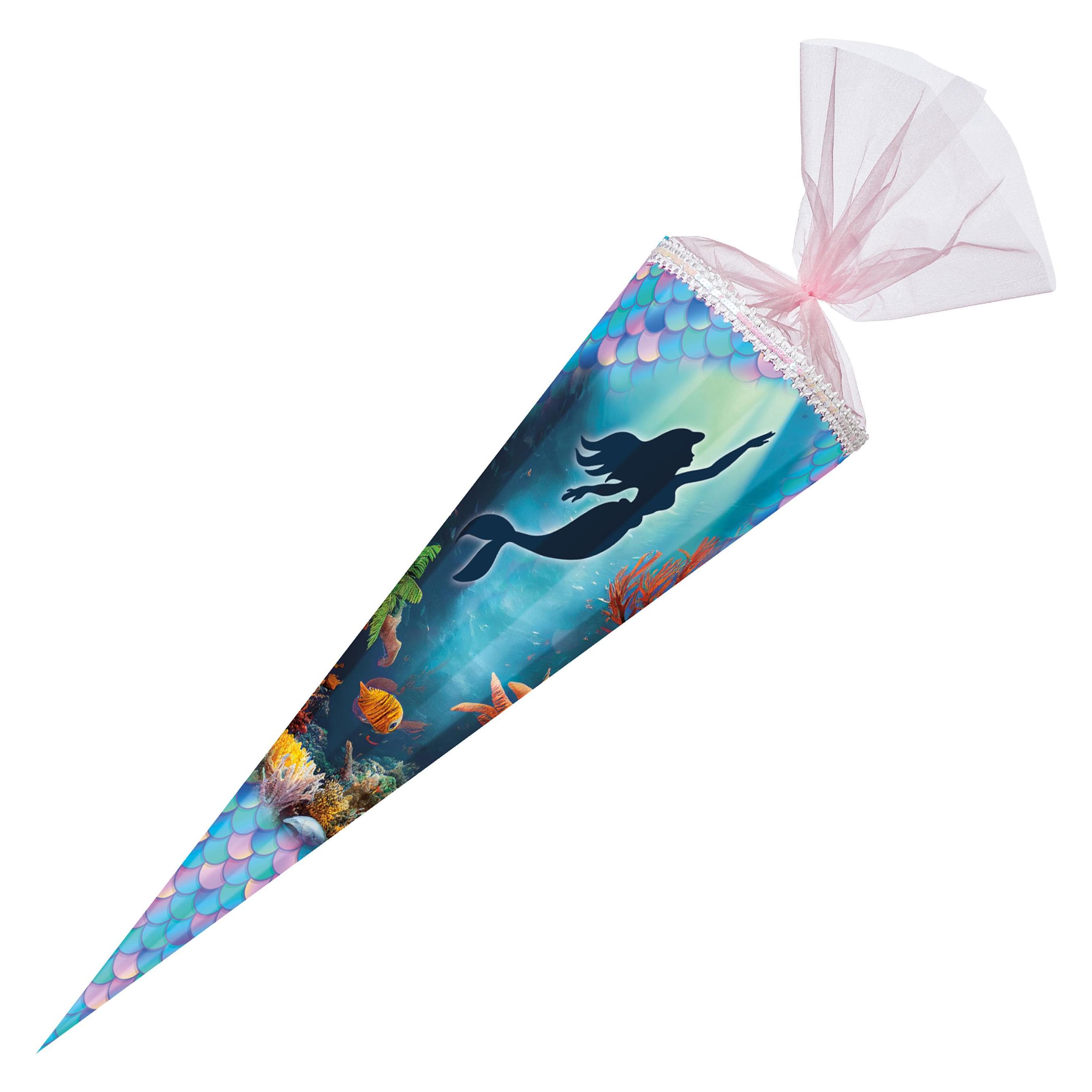 Nestler Schultüte Meerjungfrau 85cm eckig (85 cm) (46643016)