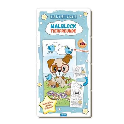 TRÖTSCH - Malbuch Faltbilder Malblock Tierfreunde, Taschenbuch von , Trötsch Verlag GmbH & Co. KG, 978-3-9880259-9-9