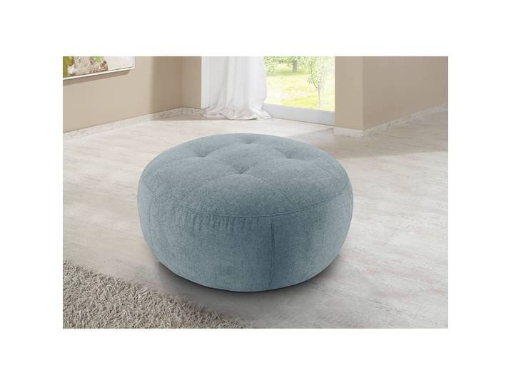 Pouf Montfort Ø 104cm Blau Chenille Alix: Hellblau