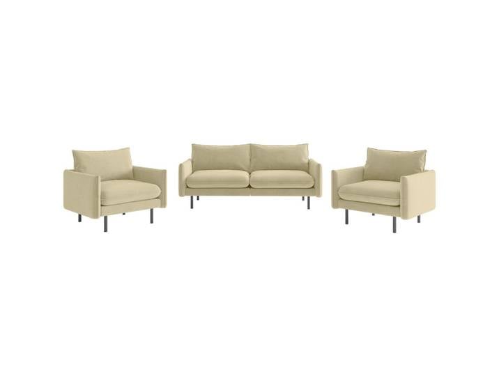 Sitzgarnitur Samos 3-teilig Beige B: 215 cm