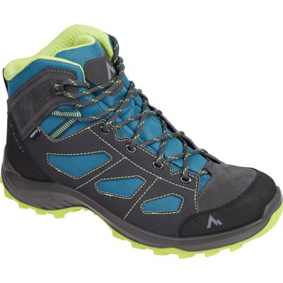 Wanderstiefel MCKINLEY "HE.-WANDER-STIEFEL DISCOVER IV MID AQX M", Herren, Gr. 47, blau (blau petrol, anthraci), Synthetik, Schuhe Wanderstiefel, mit Schnürung, schützt vor Nässe, Made in Europe
