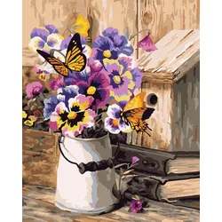 Malen nach Zahlen auf Keilrahmen "Blumenstrauß", 40 x 50 cm