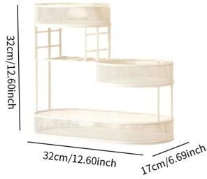 Uplift Essentials Geometric Wire Kitchen Storage Basket And Counter Serving Tray white With Case