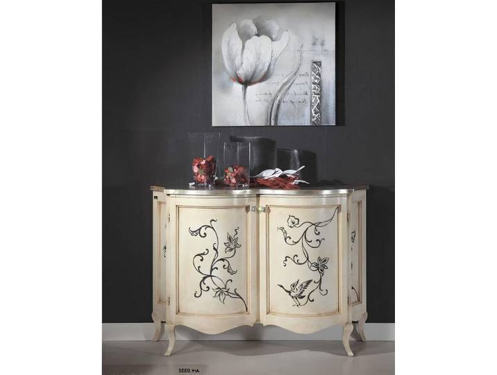 Xlmoebel Sideboard Klassische Holzkommode in Weiß im italienischen Luxusdesign (1 St., Klassische Holzkommode), Made in Europa