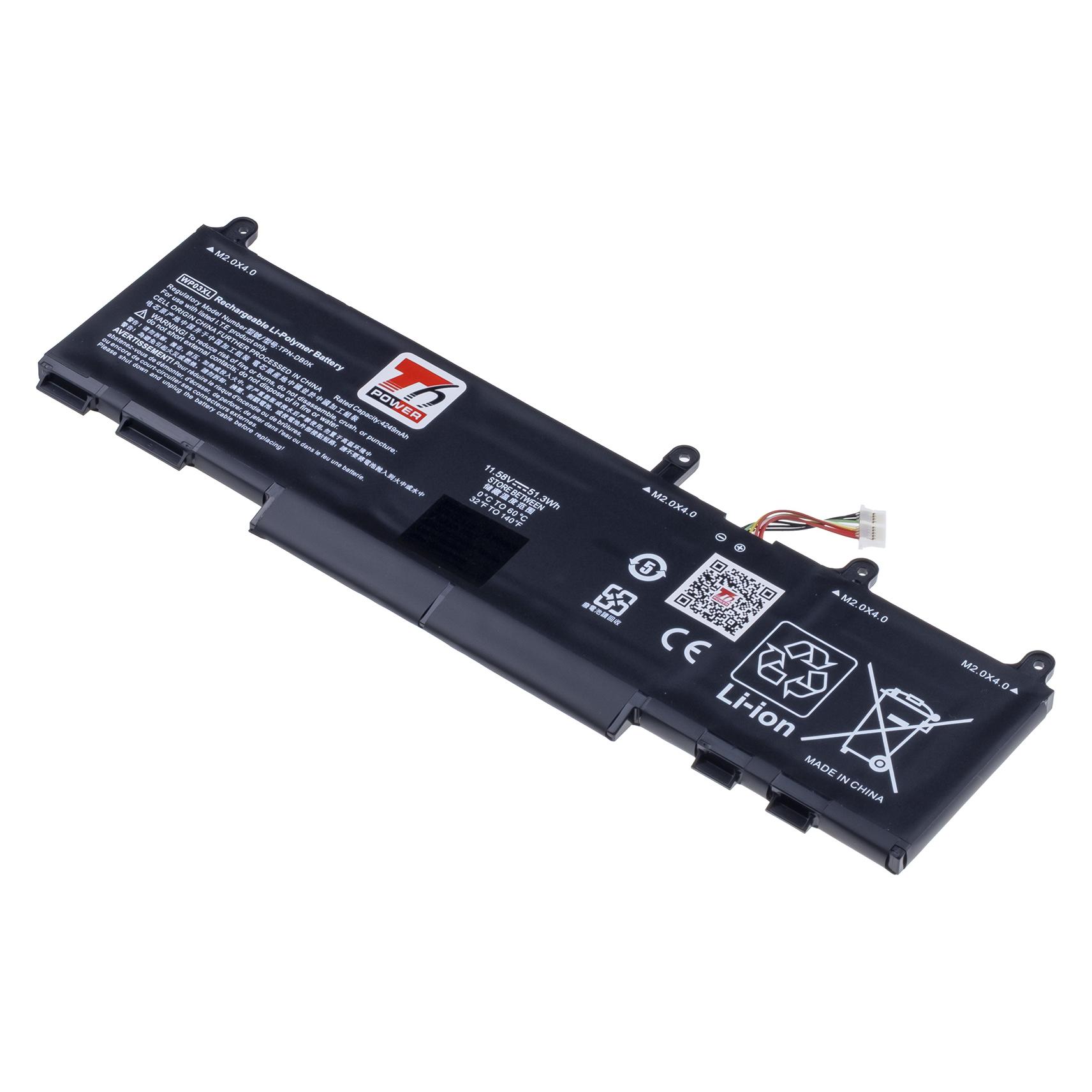 T6 Power Battery HP EliteBook 830 G9, 840 G9, 860 G9, 1040 G9, 4430mAh, 51.3Wh, 3-cell, Li-pol (3 Zellen, 4430 mAh) (2191080960)