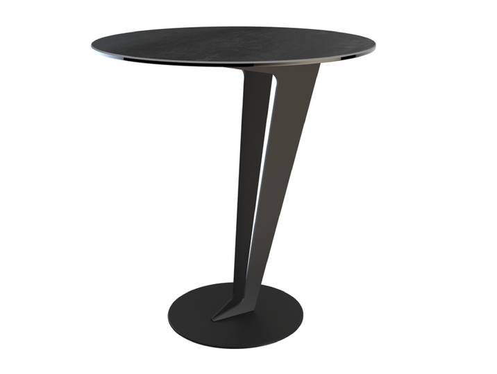 ARTEMIS Beistelltisch 55x60 cm Marmoroptik Titan / Schwarz