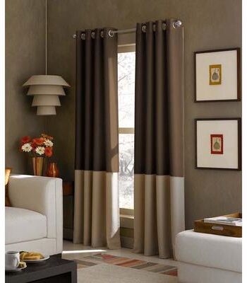 Kendall Color Block Grommet Curtain Panel
