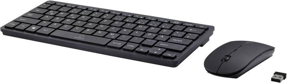 Renkforce RF-KMC-410 Draadloze toetsenbord- en muisset, Duits QWERTZ, zwart