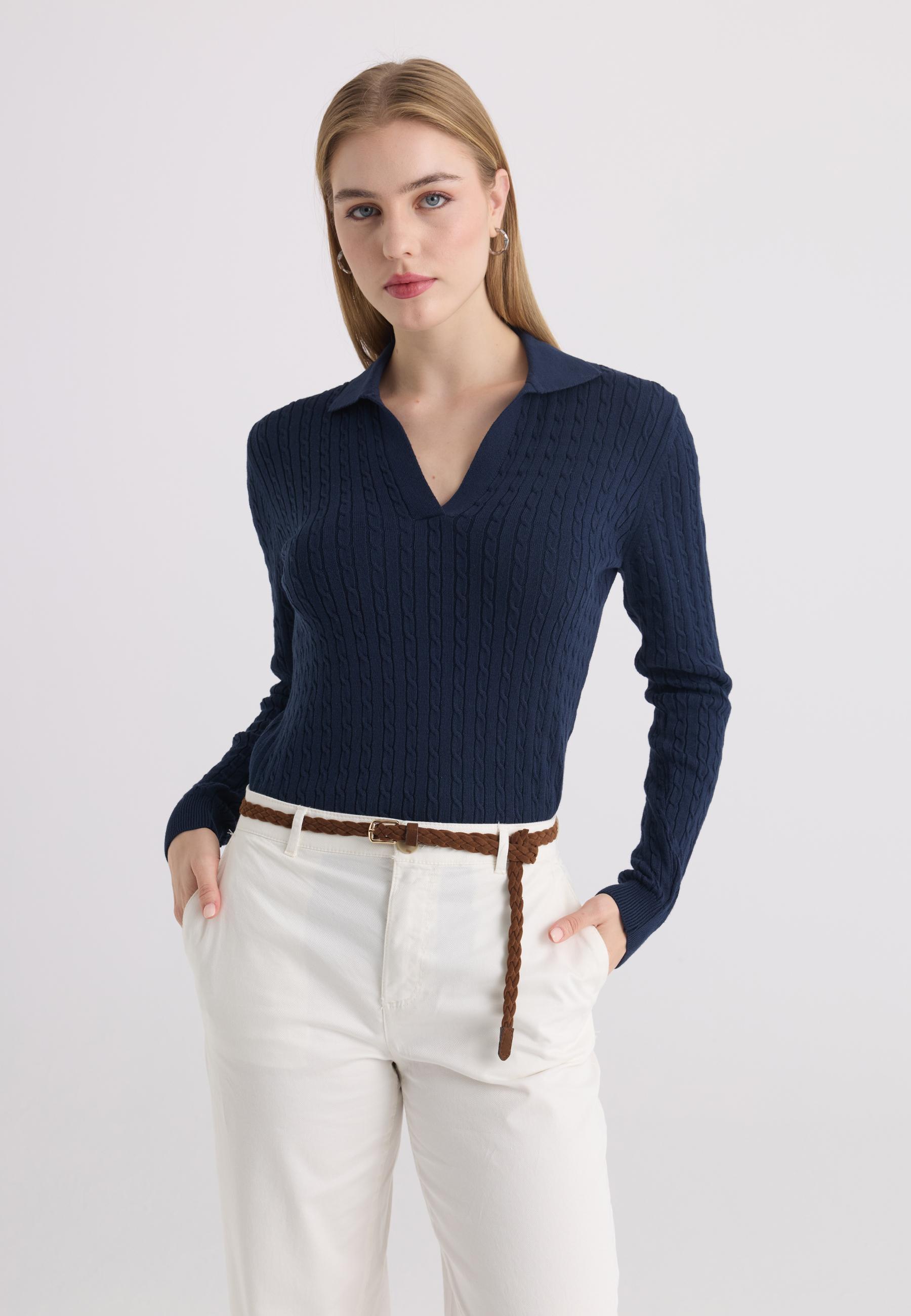 Pullover Pullover Mit Polokragen