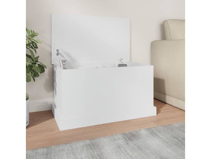 Boîte de rangement blanc 70x40x38 cm bois d'ingénierie 816504
