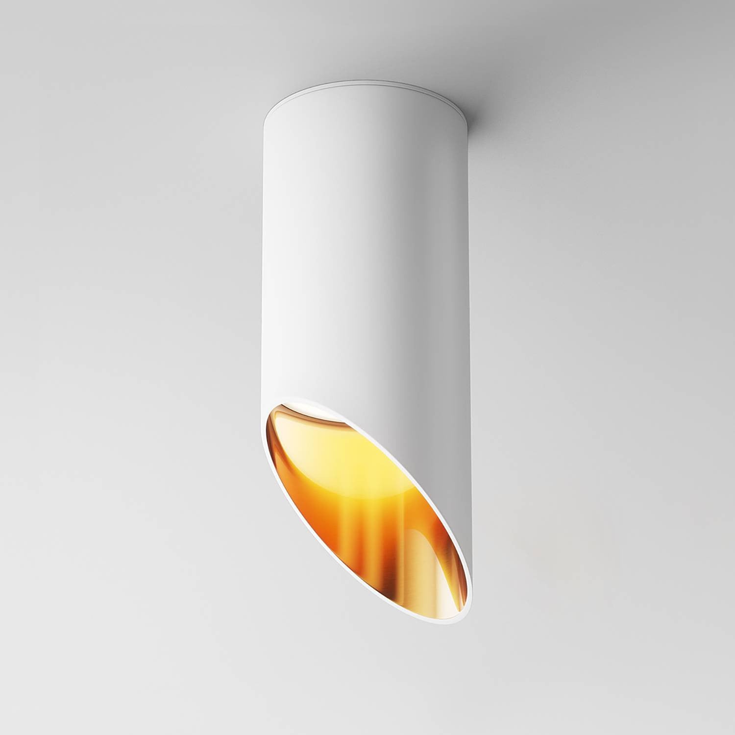 home24 Plafondlamp Lipari Aluminium Goud/Wit GU10 Ø 6 cm