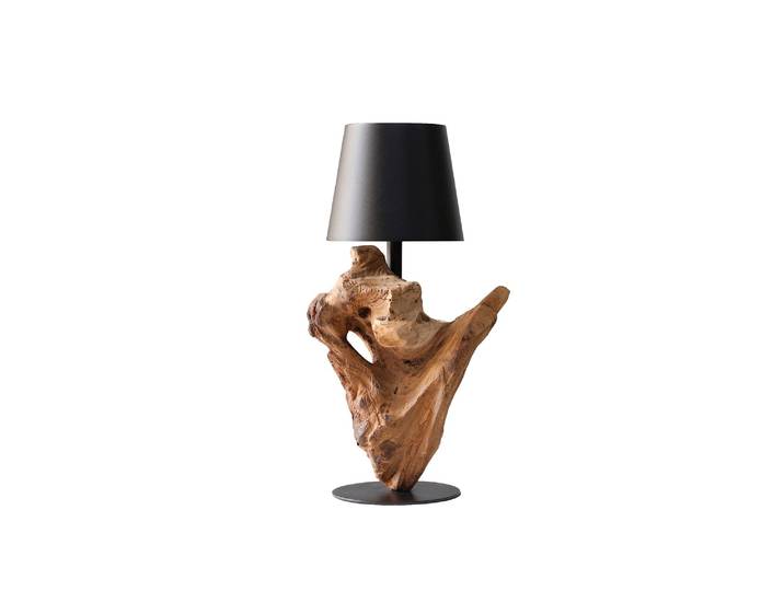 SALESFEVER LED Tischleuchte Akku , beige (natur, schwarz), 1, H: 29cm, 1 Stk., Leuchten, tragbar und wiederaufladbar, stufenloses Dimmen, LED Tischleuchte