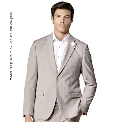 Anzugsakko VENTI "VENTI Anzugsakko uni", Herren, Gr. 30, beige, 69% Polyester, 29% Viskose, 2% Elasthan, Sakkos