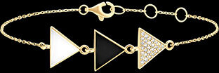 Edenly Armband Frische - Trio - 18 Karat Gelbgold und Diamanten