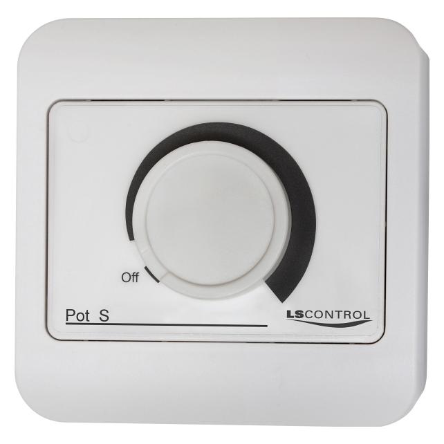 LS Control Potmeter Pot S / ES925 i LSBOX85 med en-polet afbryder i potmeterakslen (10K). IP40, mål (5703471416251)