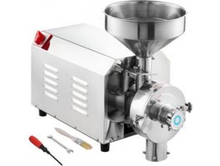 VEVOR Moulin à Grains Électrique pour Soja, Broyeur à Épices Commercial 3000 W Haute Vitesse, Moulin à Farine 100 kg/h, en Acier Inoxydable, pour Moudre Rapidement Épices Herbes Poivres Maïs Arachides