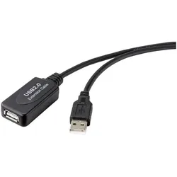 Renkforce USB A – USB A (20 m, USB 2.0, 0.50 W), USB Kabel