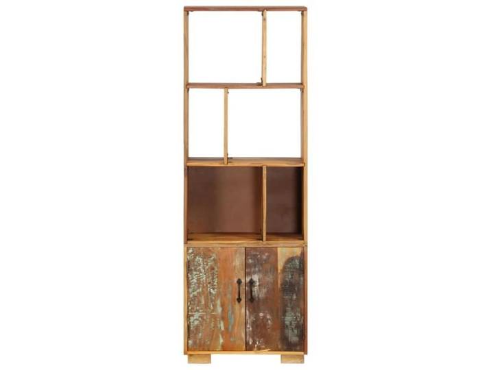 Bibliothèque en bois de récupération solide - ARAMOX - 60x35x180 cm - 6 étagères - Marron