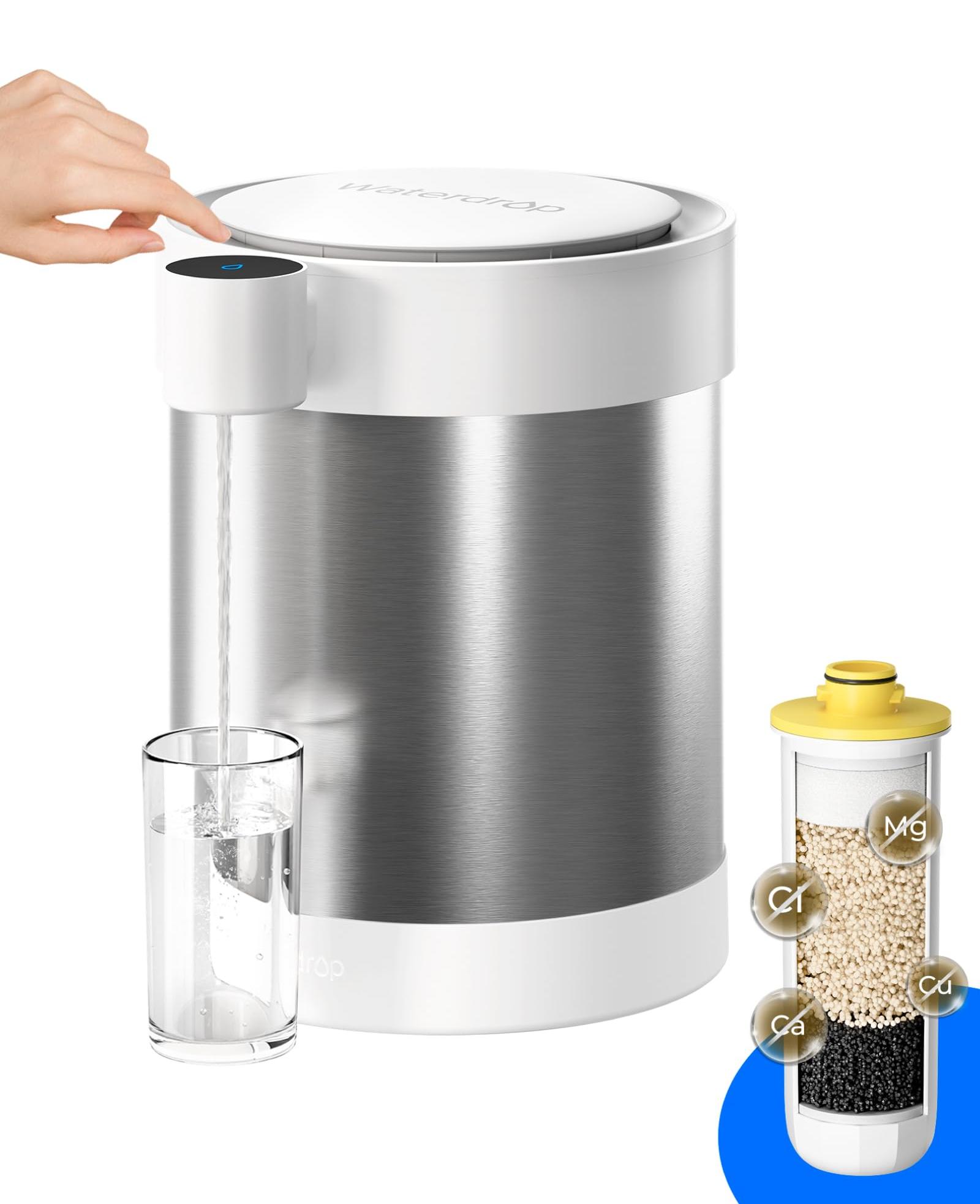 Elektrischer Edelstahl-Filterdispenser, 5,3 l, wiederaufladbar, Wasserenthärtung