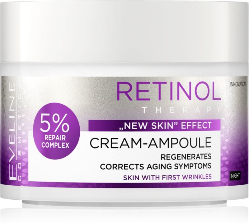 Eveline Cosmetics Cream-Ampoule Retinol regenerating night cream to treat the first signs of skin ageing 50 ml