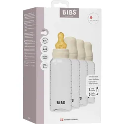 Bibs, Babyflasche, - Baby Bottle Round Latex 4 Pack - Ivory - 270 ml (270 ml)