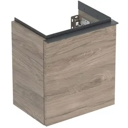 Geberit iCon Handwaschbecken-Unterschrank 502301JR1 37x41,5x27,9cm, 1 Tür, Anschlag links, nussbaum/Griff lava matt