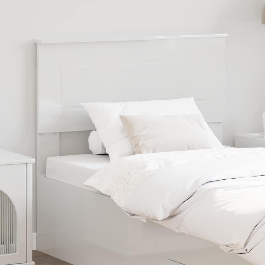 17 Stories Headboard Gloss White European Toddler (80 x 160 cm)