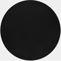 Kurzflorteppich Waschbar NECKAR, einfarbig, Schwarz, Ø 120 cm