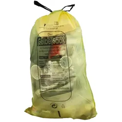 Gelber Sack, der gelbe Müllsack 90 L Stärke: ca. 15 my HDPE, 13 Stück/Rolle, 620 x 880 mm