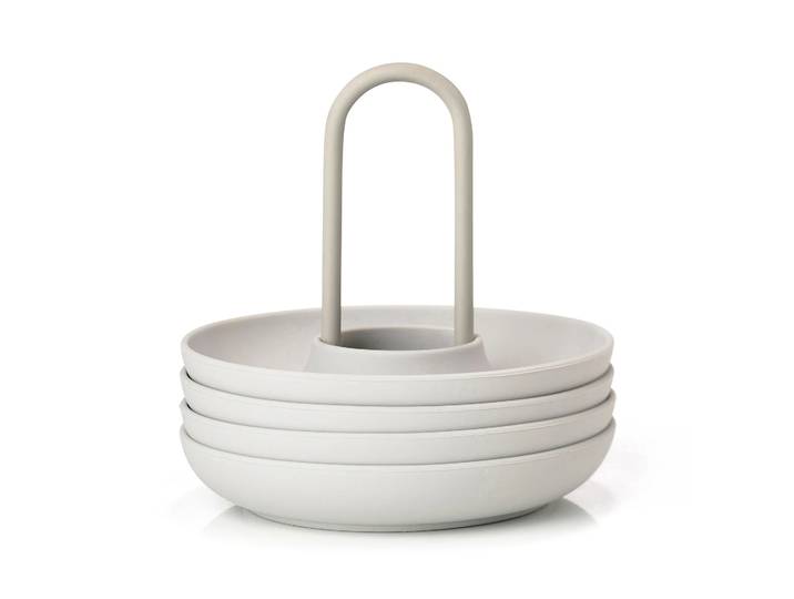 Zone Denmark Coquetiers avec support Singles, lot de 4 Warm Grey