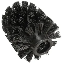WENKO Ersatzbürste für WC-Garnituren Schwarz Ø 8 cm 4er Set