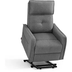 M MCombo Fernsehsessel mit Aufstehhilfe Elektrisch, Fernsehsessel mit liegefunktion bis 135°,Massage & Heizung, kleiner Aufstehsessel, Seniorensessel für Wohnzimmer 7027 (Stoff)