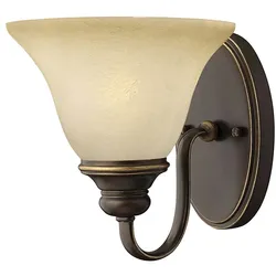 Wandlampe Leuchte Flurlampe Vintage-Design Stahl Alabasteroptik Bronze H 21 cm