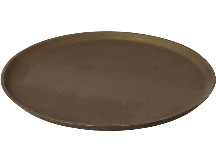 Dekoteller CREATIV DECO Weihnachtsdeko , grau (anthrazit), H:3cm Ø:36cm, Aluminium, Dekoschalen, Dekoteller, mattes Design
