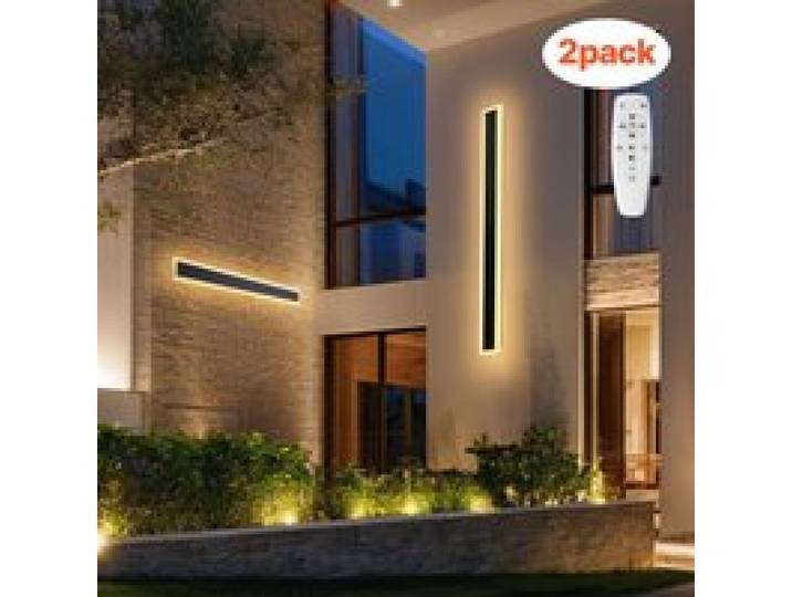 VEVOR Applique Murale Extérieur, 18 W, Éclairage Extérieur Mural, Lot de 2, Appliques Murales Modernes LED 1 m, Réglable 2700 K-6000 K, Étanche IP65, Lumière Multidirectionnelle, pour Porche, Garage