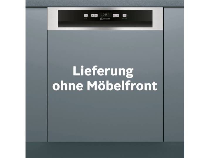 BAUKNECHT teilintegrierbarer Geschirrspüler OBBC Ecostar2 5320, 8,9 l, 14 Maßgedecke, Glass Care – schonende Reinigung für empfindliche Gläser