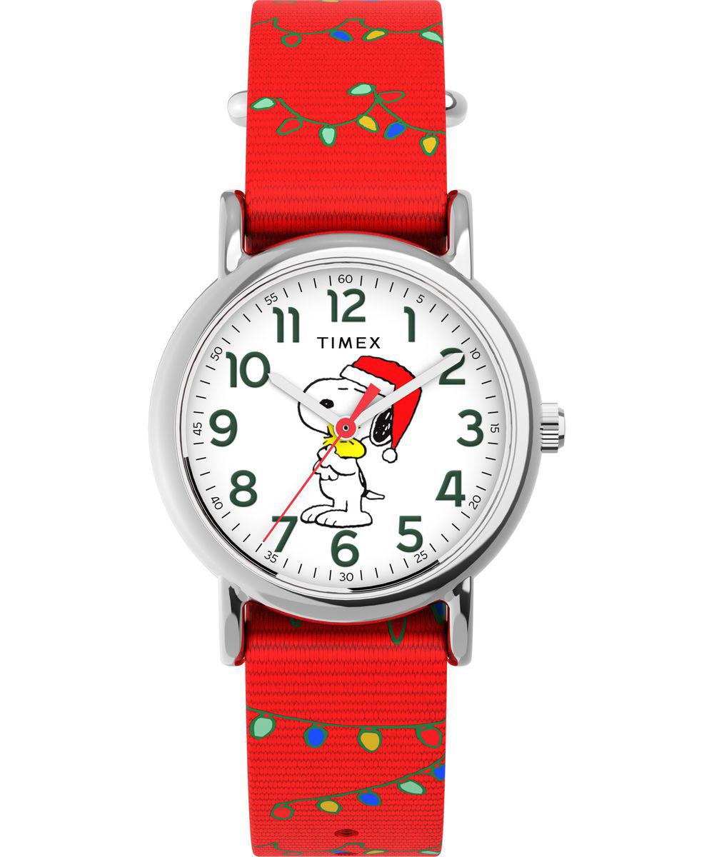 Timex Peanuts Weekender Unisex Horloge Rood TW2Y39500