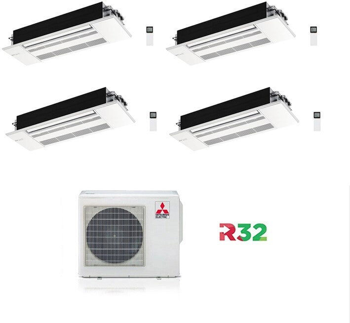 Mitsubishi Electric Condizionatore Climatizzatore Quadri Split Cassetta 1 Via MLZ-KP 9000+9000+9000+9000 Con MXZ-4F72VF4