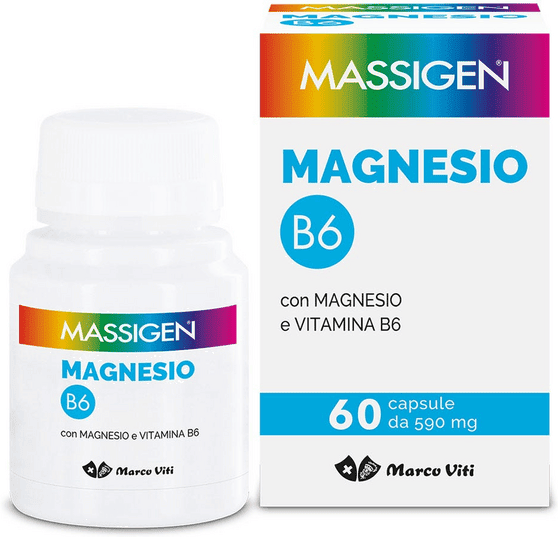 Massigen Magnesio B6 Integratore 60 Capsule
