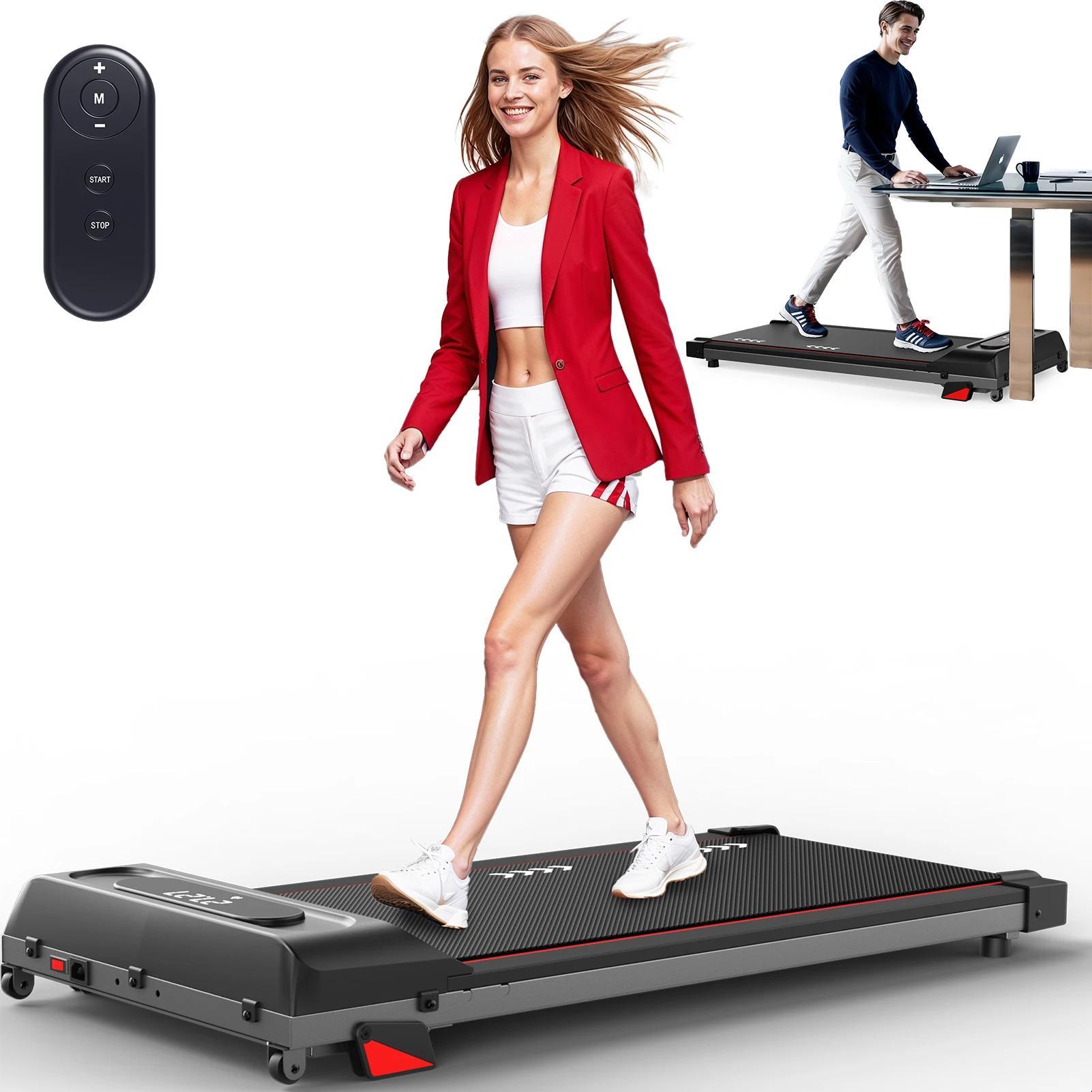 Walking Pad unter dem Schreibtisch - Elektrisches Laufband - 2,25 PS Motor - Leise - 100 kg Belastbarkeit - 4 % Steigung - Kompakt für Homeoffice und Wohnung
