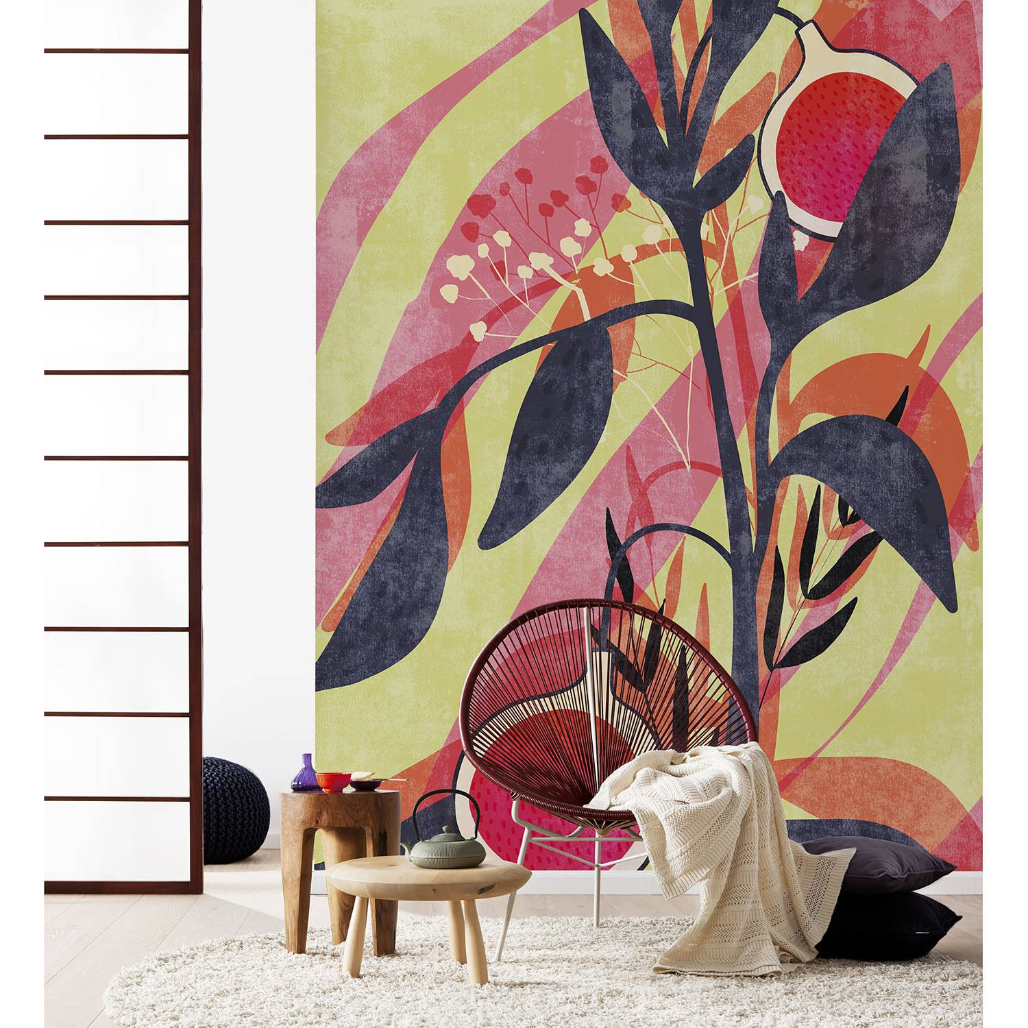 home24 Vlies-fotobehang Bonbons aux Fruits, Multicolour, B: 250 cm, H: 200 cm