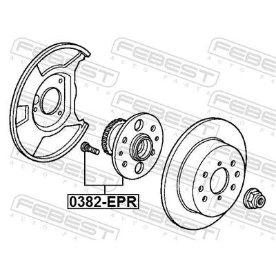 FEBEST Radnabe 0382-EPR Hinterachse für HONDA