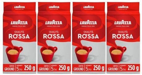 Lavazza - Qualità Rossa Gemahlener Kaffee 4 X 250 G - MaxiCoffee