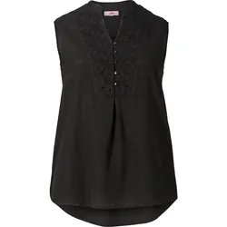 Webtop mit Spitze - schwarz - 40